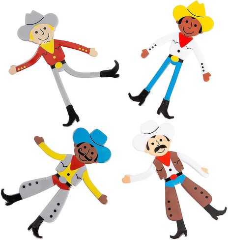 Fun Express Cowboy Bendable Toys (bulk set of 24) Western Party Favors and Giveaways in Saudi Arabia