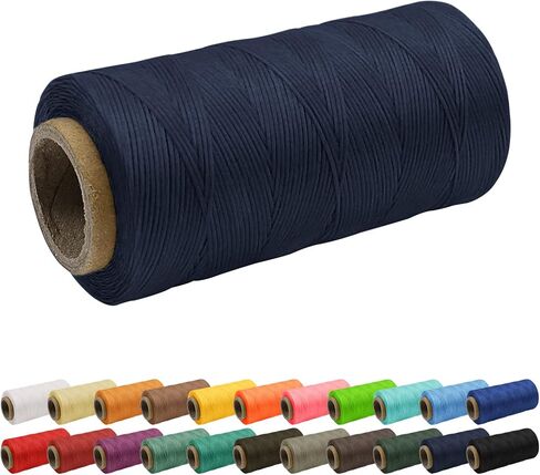 JeogYong 1mm Waxed Thread, 284 Yards 150D Flat Leather Sewing Thread, Hand Sewing Thread Waxed Cord for Leather Craft, Bookbinding, Shoes Repairing (White) in Kuwait