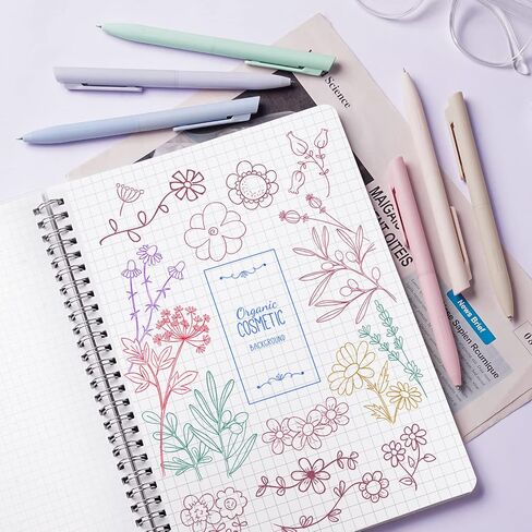 Colored Gel Pens for Note Taking, 6PCS Pastel Gel Pens Colored Ink Quick Dry & No Smear, Retractable Cute Pen Fine Point 0.5mm for Journaling, Aesthetic Gel Ink Pen Smooth Writing Stationery in Saudi Arabia