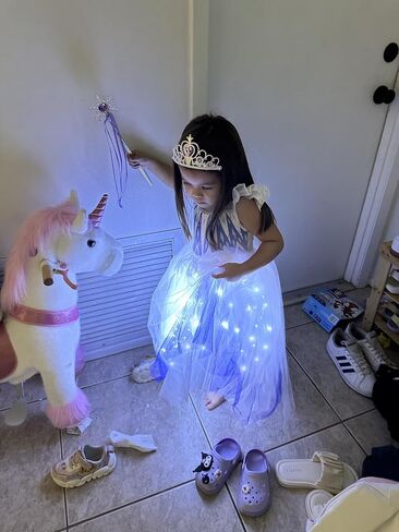 Girls Light Up Pricness Costume Kids Led Halloween Party Dress in Kuwait