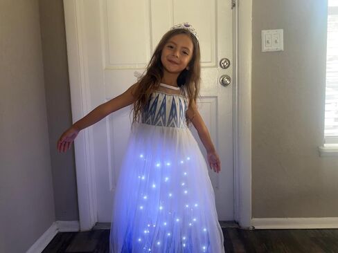 Girls Light Up Pricness Costume Kids Led Halloween Party Dress in Kuwait