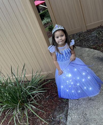 Girls Light Up Pricness Costume Kids Led Halloween Party Dress in Kuwait