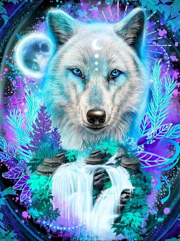 Ceaco - Glow in The Dark - Wolf Spirit Glow - 750 Piece Jigsaw Puzzle in Saudi Arabia
