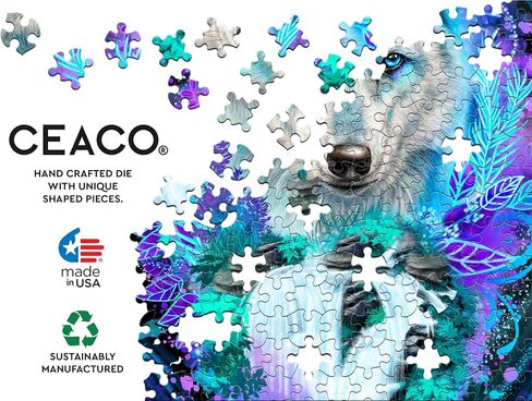 Ceaco - Glow in The Dark - Wolf Spirit Glow - 750 Piece Jigsaw Puzzle in Saudi Arabia