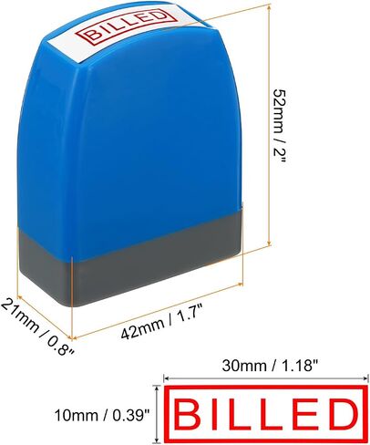 PATIKIL Entered Stamp Self Inking, Red Ink Office Stamp, Blue in Saudi Arabia