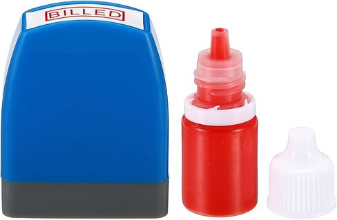 PATIKIL Entered Stamp Self Inking, Red Ink Office Stamp, Blue in Saudi Arabia