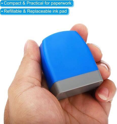 PATIKIL Entered Stamp Self Inking, Red Ink Office Stamp, Blue in Saudi Arabia