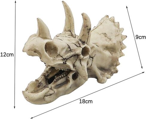 حوض السمك ديناصور الحفريات الديكور ترايسيراتوبس الجمجمة الديكور الاصطناعي ديناصور مخبأ كهف المناظر الطبيعية خزان الأسماك الديكور المناظر الطبيعية يختبئ البيت in Kuwait