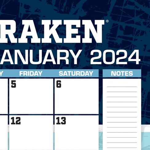 TURNER SPORTS Seattle Kraken 2024 22X17 Desk Calendar (24998061587) in Saudi Arabia