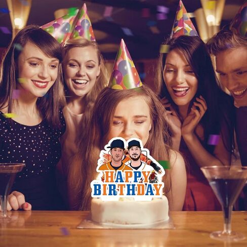32Pcs For Houston Team Baseball Theme Birthday Party Decorations,With 5 * 3ft Birthday Backdrop Decorations,13 Cupcake Toppers,18 Balloons,for Kids Birthday Party Supplies in Saudi Arabia
