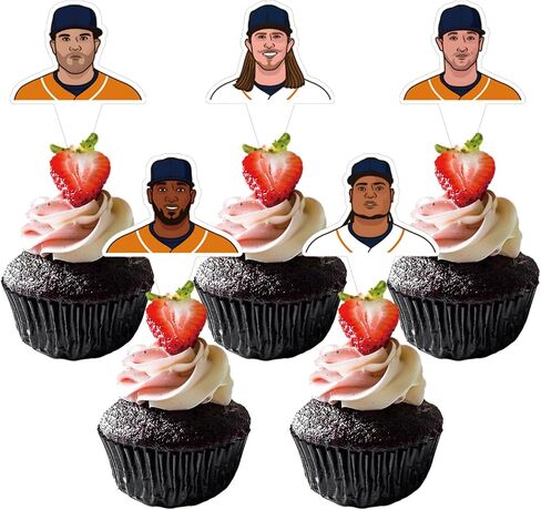 32Pcs For Houston Team Baseball Theme Birthday Party Decorations,With 5 * 3ft Birthday Backdrop Decorations,13 Cupcake Toppers,18 Balloons,for Kids Birthday Party Supplies in Saudi Arabia