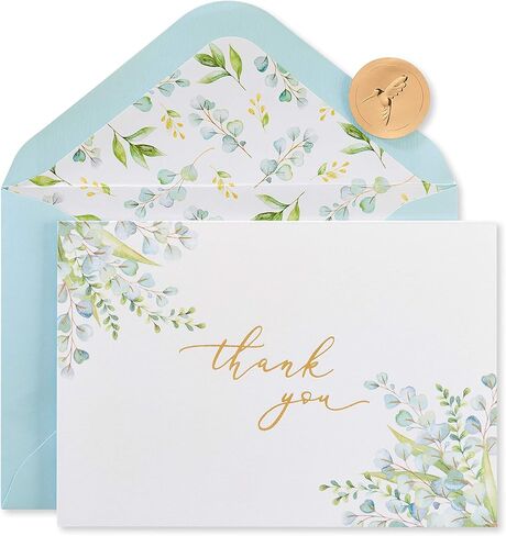 Papyrus Blank Thank You Cards with Envelopes, Floral (12-Count) in Saudi Arabia