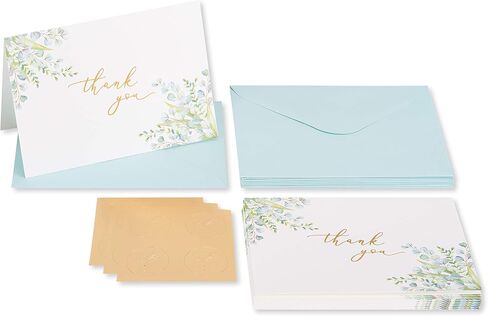 Papyrus Blank Thank You Cards with Envelopes, Floral (12-Count) in Saudi Arabia