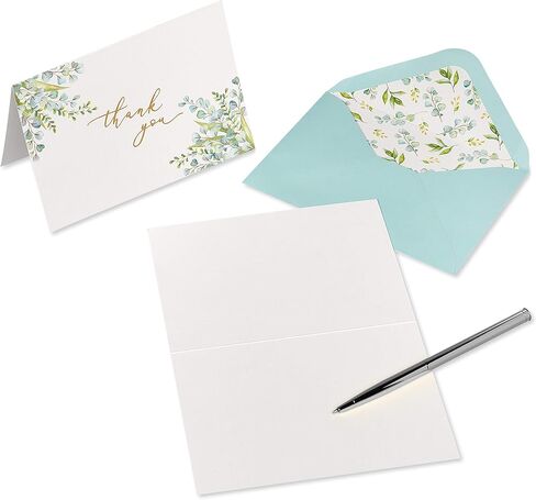 Papyrus Blank Thank You Cards with Envelopes, Floral (12-Count) in Saudi Arabia