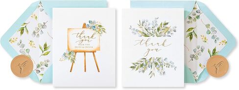 Papyrus Blank Thank You Cards with Envelopes, Floral (12-Count) in Saudi Arabia