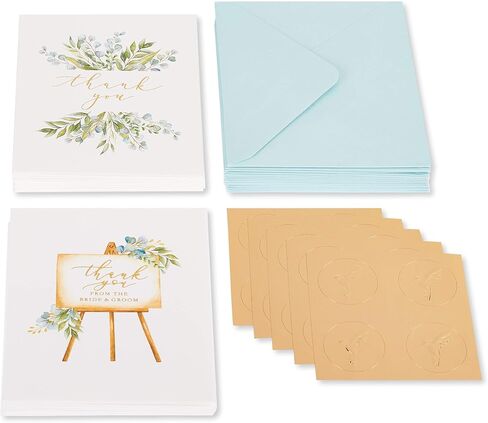 Papyrus Blank Thank You Cards with Envelopes, Floral (12-Count) in Saudi Arabia
