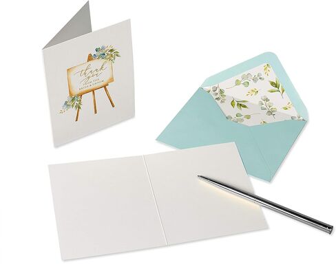 Papyrus Blank Thank You Cards with Envelopes, Floral (12-Count) in Saudi Arabia