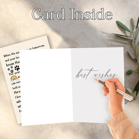 Pet Loss Sympathy Card for Dog Cat, Dog Sympathy Card, Pet Memorial Gifts, Sympathy Gifts Loss of Dog Cat Pet, Small Dog Condolence Card for Dog Lover in Saudi Arabia