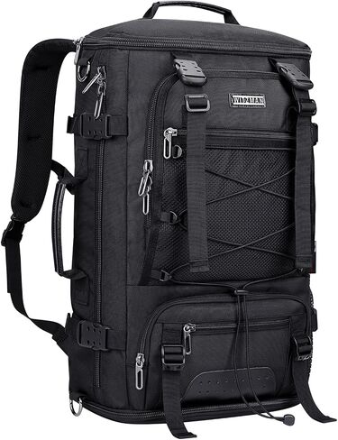 WITZMAN Travel Backpack for Men Carry on Large Convertible Fit 17 Inch Laptop Backpack with Shoe Compartment for Airplanes(B689 Black) in Saudi Arabia