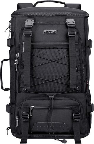 WITZMAN Travel Backpack for Men Carry on Large Convertible Fit 17 Inch Laptop Backpack with Shoe Compartment for Airplanes(B689 Black) in Saudi Arabia