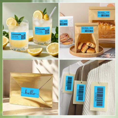 PARLAIM 2.25x1.25 Thermal Labels,1000 Labels Rectangular Direct Thermal Stickers Labels Roll Compatible Thermal Printer, Mailing Labels, Shipping Labels Self-Adhesive Direct Thermal Labels(Sky Blue) in Saudi Arabia