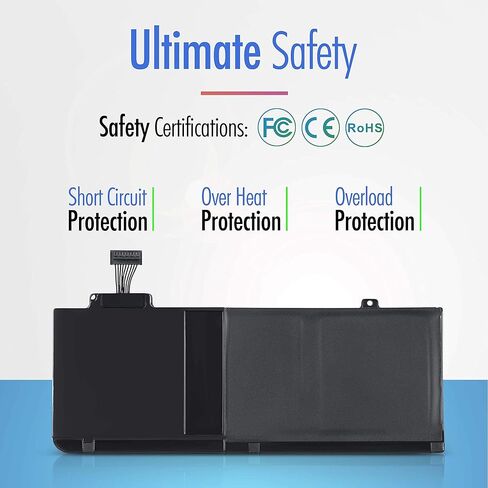 بطارية NinjaBatt A1466 لجهاز Apple MacBook Air 13 بوصة (منتصف 2012، منتصف 2013، أوائل 2014، أوائل 2015، 2017) A1369 (أواخر 2010، إصدار منتصف 2011) A1494 A1496 A1405 A1377 [7200 مللي أمبير/55 وات/7.6 فولت] in Kuwait