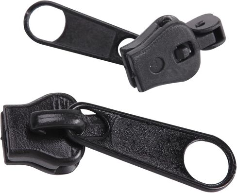 6Pcs Black Zipper Repair Kit Universal Instant Zipper Fixer with Metal Slide Fix Any Instantly 3 Different Zipper Sizes Sewing Fasteners in Saudi Arabia