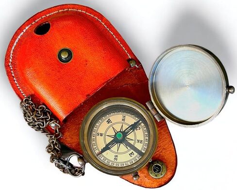 Handmade Brass Compass Antique Nautical Not All Those Who Wonder are Lost Collectible Gift for Traveler & Hiking in Saudi Arabia