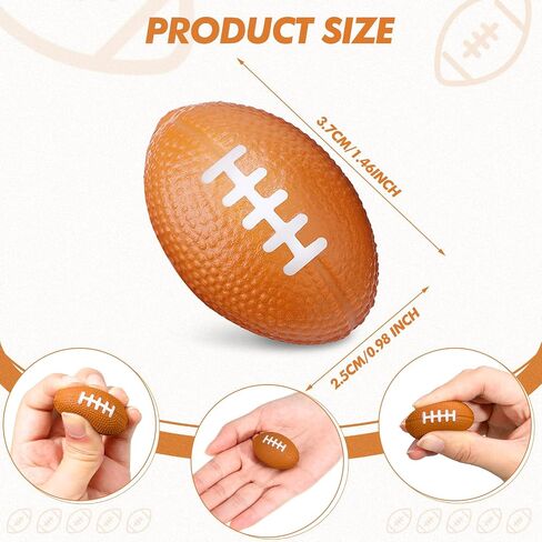 Jerify 120 Packs Mini Football Stress Ball, 1.46 Inch, PU Foam, Suitable for Parties, School, Rewards in Kuwait