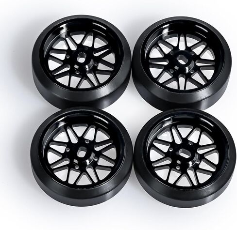 4 قطع من عجلات الانجراف Rc على شكل نجمة وإطارات الانجراف ذات الشعار لـ 1/24 1/28 Wltoys، [2N+2W] إطارات سبائك الألومنيوم مع إطارات سيارة Rc Drift لـ 1/24 1/28 Mini-Q HGD1 Wltoys K969 K989 k929 (أسود) ) in Saudi Arabia