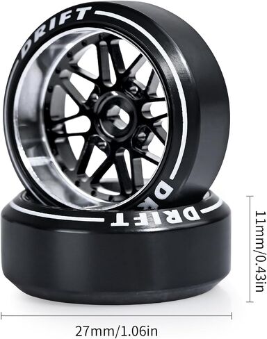 4 قطع من عجلات الانجراف Rc على شكل نجمة وإطارات الانجراف ذات الشعار لـ 1/24 1/28 Wltoys، [2N+2W] إطارات سبائك الألومنيوم مع إطارات سيارة Rc Drift لـ 1/24 1/28 Mini-Q HGD1 Wltoys K969 K989 k929 (أسود) ) in Saudi Arabia