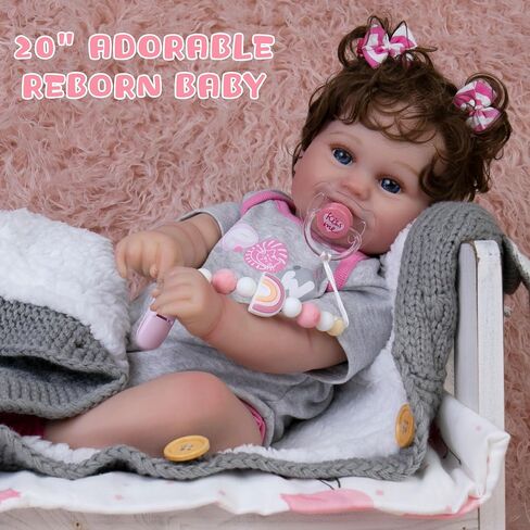 Milidool Reborn Baby Dolls - 20 Inch Realistic Newborn Baby Doll, Handmade with Love in Saudi Arabia