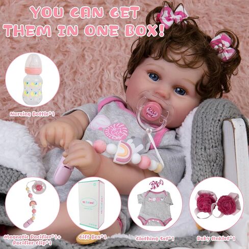 Milidool Reborn Baby Dolls - 20 Inch Realistic Newborn Baby Doll, Handmade with Love in Saudi Arabia