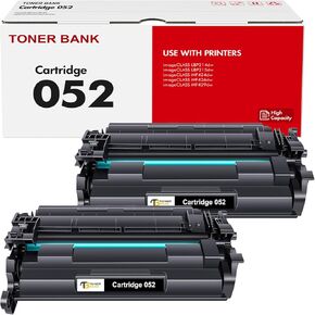 052 Black Toner Cartridge 2-Pack: Compatible Replacement for Canon 052 052H Toner Cartridge High Yield CRG052 for Canon imageCLASS MF426dw MF424dw MF429dw LBP215dw LBP214dw Series Printer