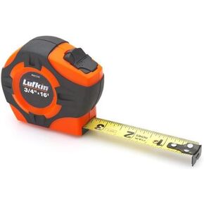 Crescent Lufkin 3/4" x 16' P1000 Series Hi-Viz Orange Yellow Clad A2 Blade Power Return Tape Measure - PHV1316N