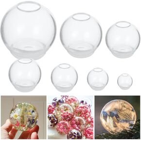 7Pcs Clear Resin Sphere Molds, Seamless Epoxy Resin Casting Molds, Quality Large Silicone Molds for Jewelry, Soap, Candle (1Inch 2Inch 3Inch 4Inch)