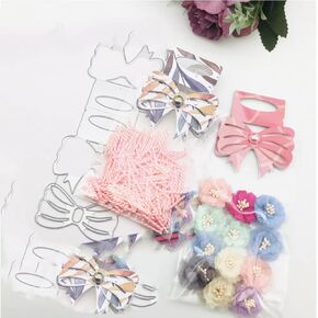 Gift Bow Bag Topper Dies Metal Die Cuts, Bag Topper Metal Cutting Dies Cut Stencils for DIY Scrapbooking Cards Photo Album Decorative Embossing Paper Dies for Scrapbooking Card Making