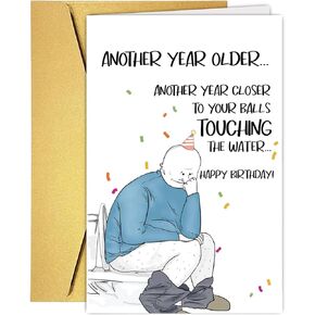 Rude Birthday Card Friendship Card for Woman, Funny Getting Older Card for Friends Bestie Family Wife, Gag 50th 60th 70th 80th 90th Birthday Gift Mom Grandma, Happy Birthday Card Old Age Women