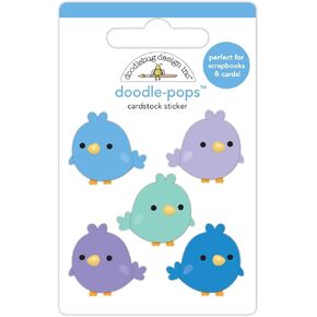 Doodlebug Doodle-Pops 3D Sticker-Sweet Snowbirds