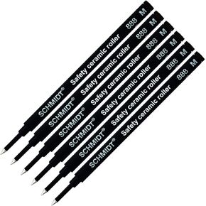 6 Pack - Private Reserve Ink Schmidt 888 Rollerball Refill Black Medium Tip