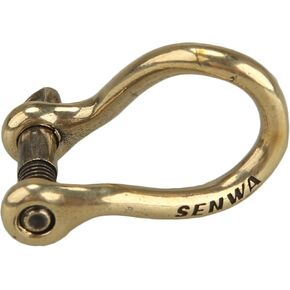 Solid Brass Twist D Ring Shackle for Key Holder Zip Puller Purse Bracelet