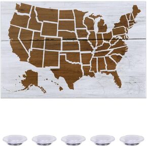 Map of The United States Dry Erase Board，12 x 8 inches Decorative Print Magnetic Surface White Board for Wall, Frameless Dry Erase Board for Wall, Magnets Included（US-MAP,2030,1p）