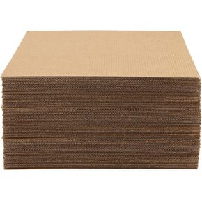 KEILEOHO 50 Packs 11 x 8.5 Inch Corrugated Cardboard Sheets, 1/8 Inch Thick High Strength Cardboard Packaging Sheets, Flat Cardboard Inserts Pads for Packing, Mailing, Shipping and Crafts