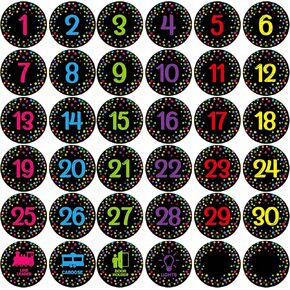 FaCraft Confetti Number Spot Markers Stickers Line Up Spots for Classroom Floor Classroom Line-up Stickers Number Spot Stickers Markers for Teacher Kindergarten Preschool Elementary Classroom Decor