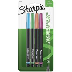 Sanford 1802224 Sharpie Pen Stylo, Fine Point, Assorted Colors, 4-Count