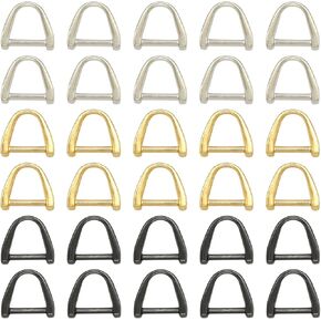 30 Pcs Mini D Ring,D-Metal Ring Buckle Small D-Shape Buckle Rings for Keychain Buckle, Hardware Bags, DIY Leather Craft
