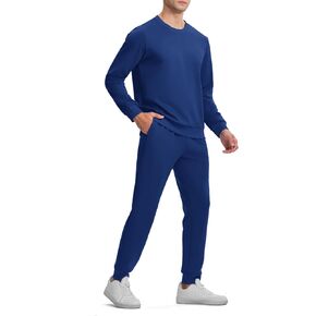 TBMPOY Mens Tracksuits 2 Piece Set Sweatsuits Long Sleeve Tops Jogger Pants Track Sweat Suits Casual Athletic Outfits Royal Blue M