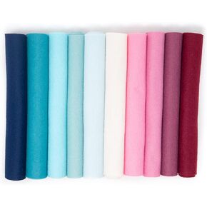 Over the River Felt 10-9X12 inch Ombre Collection Merino Wool Blend Felt OTR Felt Made in USA,Pink