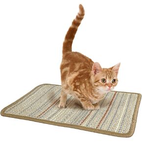 Cat Scratcher Mat, Natural Sisal Cat Scratch Pads, Horizontal Cat Floor Scratching Pad Rug, Protect Couch and Carpets