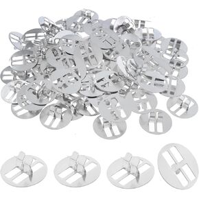 مشبك فتيل خشبي ZZLZX 80 قطعة قاعدة فتيل شمعة معدنية، علامات تبويب فتيل الشمعة للشموع in Kuwait